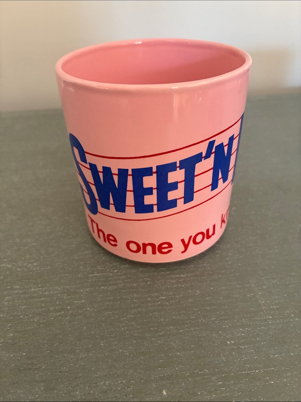 Sweet’N Low Brand Pink Mug Cup RARE Vintage